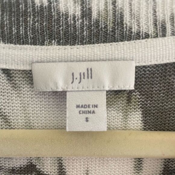 J Jill Green Palm Linen Modal Lightweight Sweater Top Women’s Size Small - Picture 2 of 6